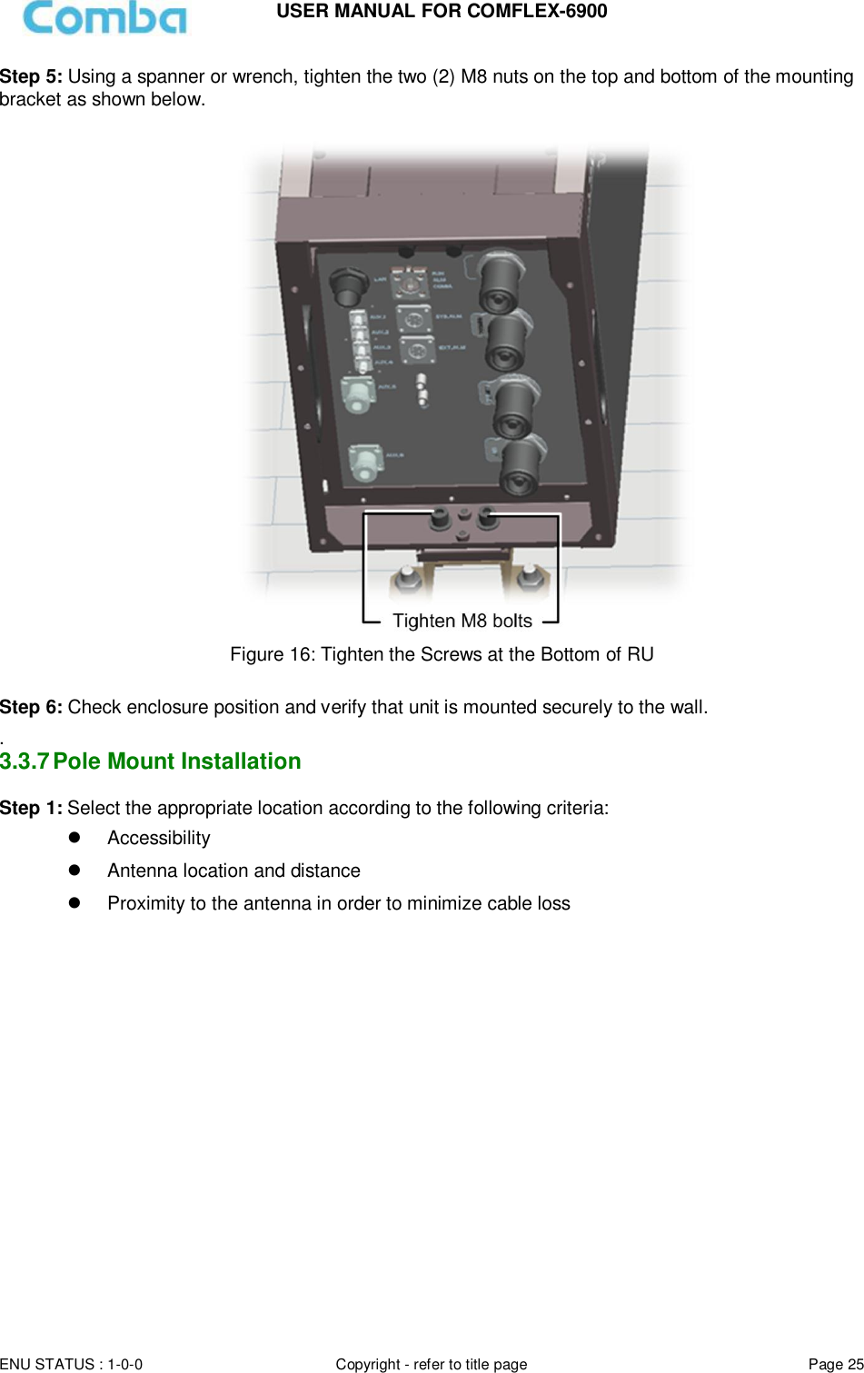 Page 25 of Comba Telecom Network Systems COMFLEX-6900 ComFlex Series Distributed Antenna System User Manual 