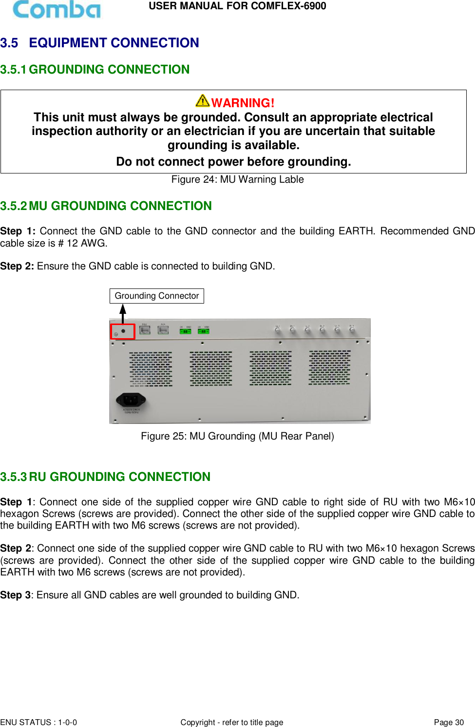 Page 30 of Comba Telecom Network Systems COMFLEX-6900 ComFlex Series Distributed Antenna System User Manual 