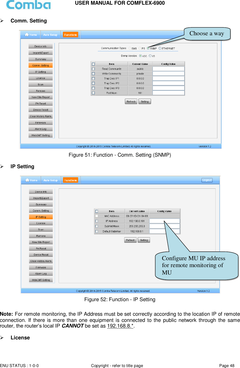 Page 48 of Comba Telecom Network Systems COMFLEX-6900 ComFlex Series Distributed Antenna System User Manual 