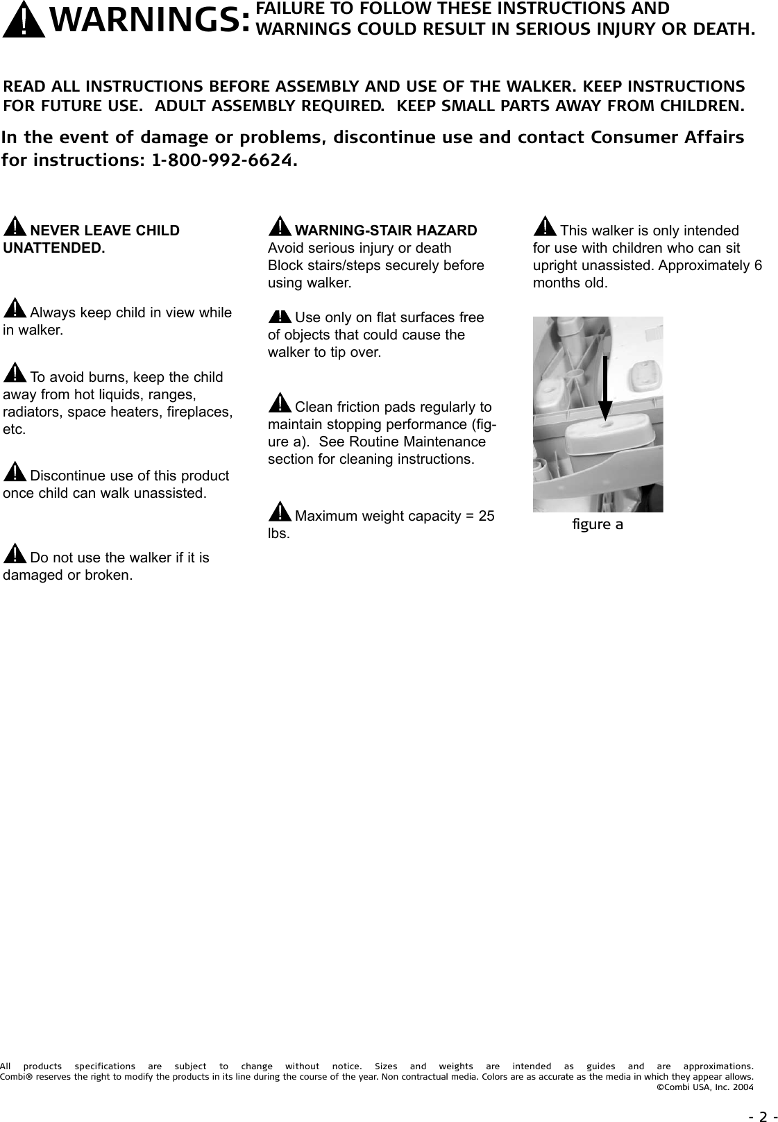 Combi All In One Activity Walker 5300 Owner S Manual Page1