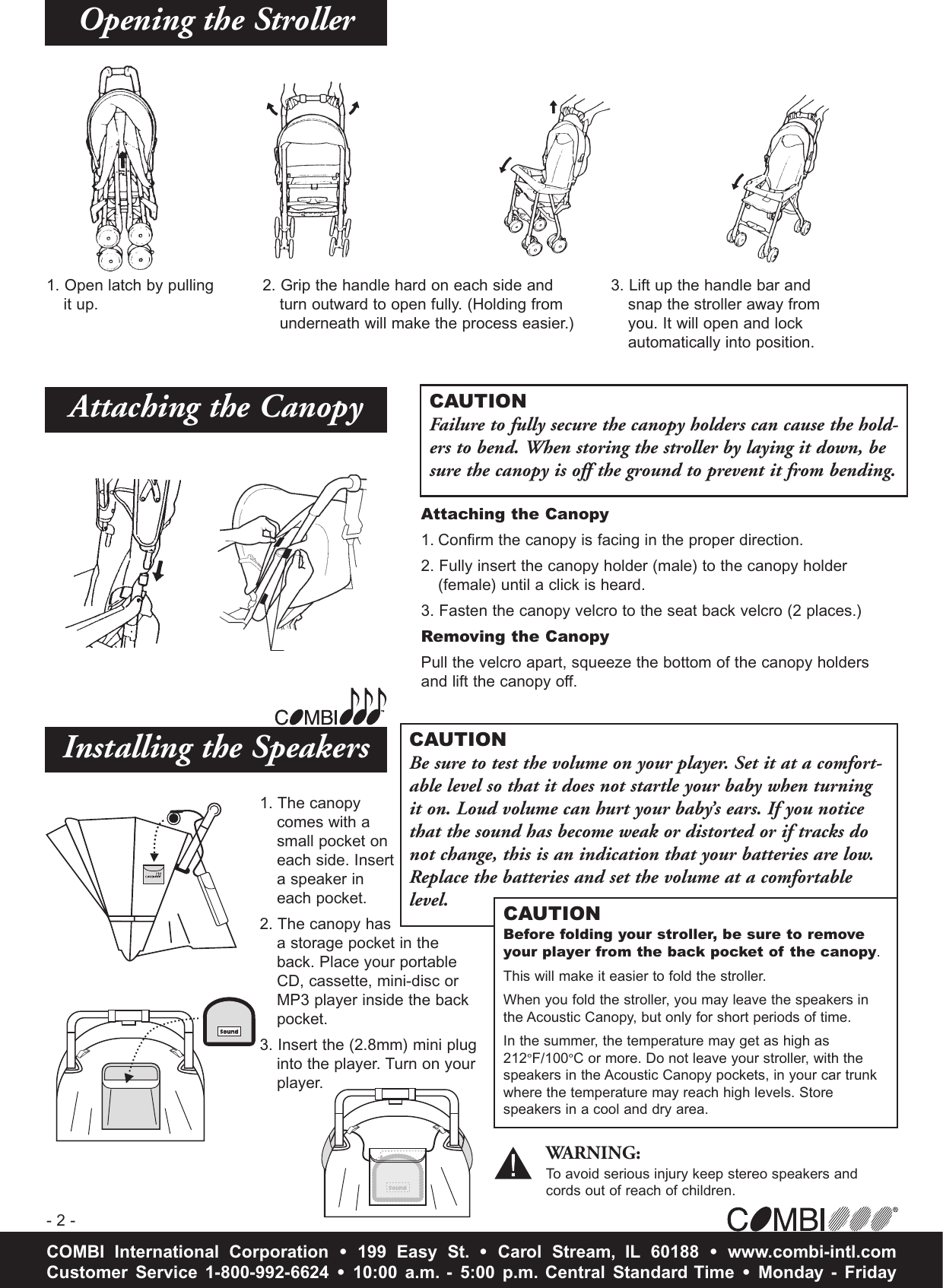 Page 3 of 8 - Combi Combi-Travel-Savvy--2120-Owner-S-Manual 2120_travel_savvy_2002