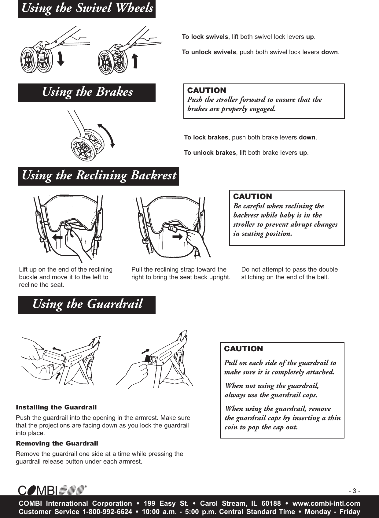 Page 4 of 8 - Combi Combi-Travel-Savvy--2120-Owner-S-Manual 2120_travel_savvy_2002