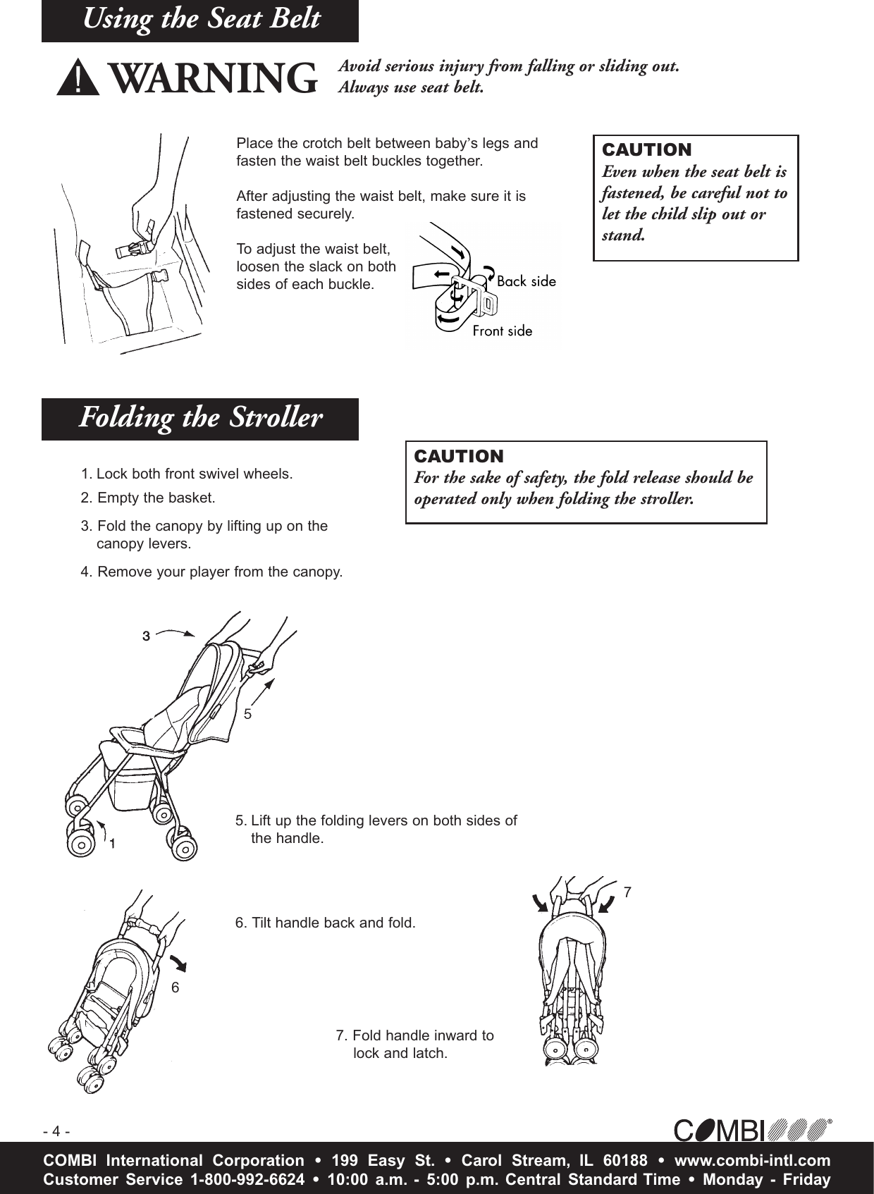 Page 5 of 8 - Combi Combi-Travel-Savvy--2120-Owner-S-Manual 2120_travel_savvy_2002