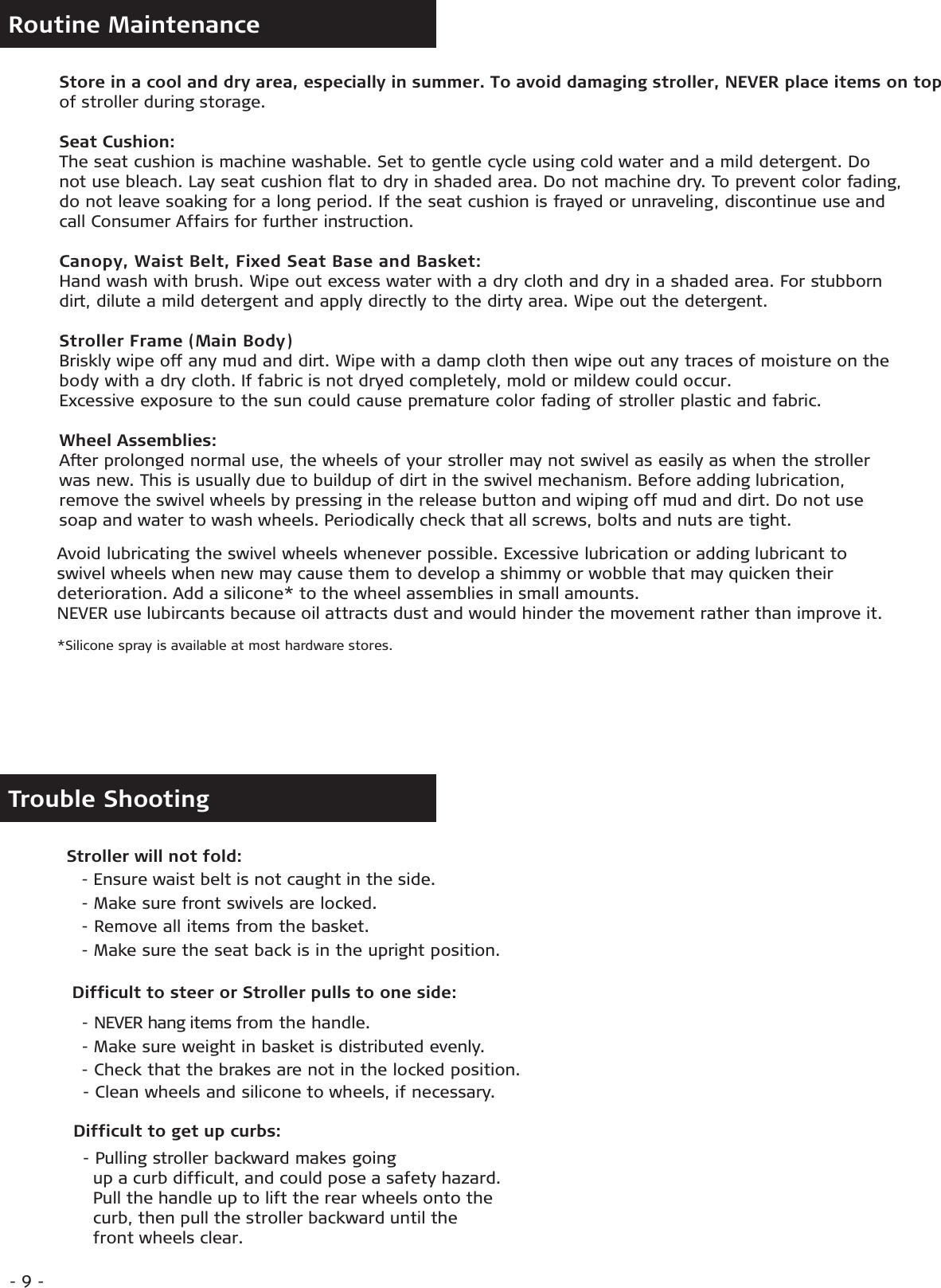 Page 9 of 12 - Combi Combi-Twin-Sport--7769-7775-2011-Owner-S-Manual