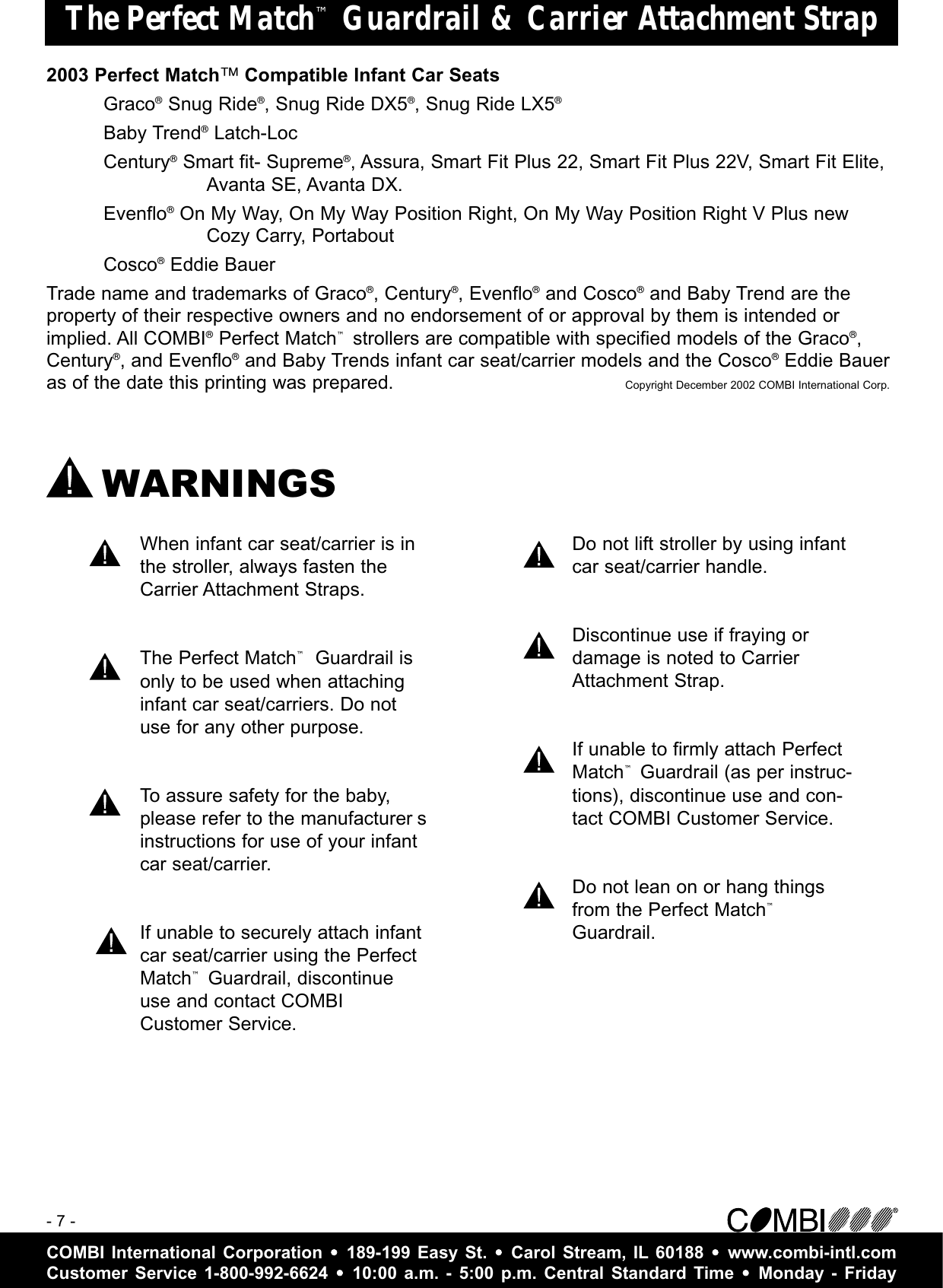 Page 7 of 12 - Combi Combi-Ultra-Savvy-Pm--2900-Owner-S-Manual 2900_Ultra S