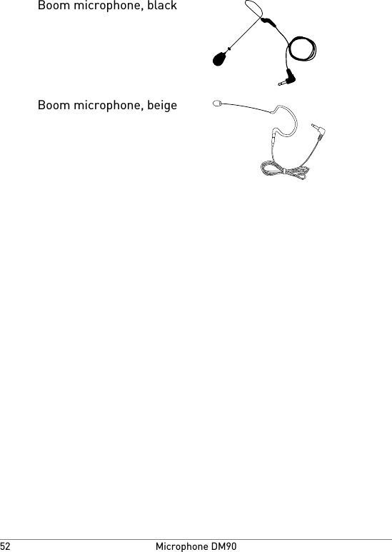 Boom microphone, blackBoom microphone, beigeMicrophone DM9052