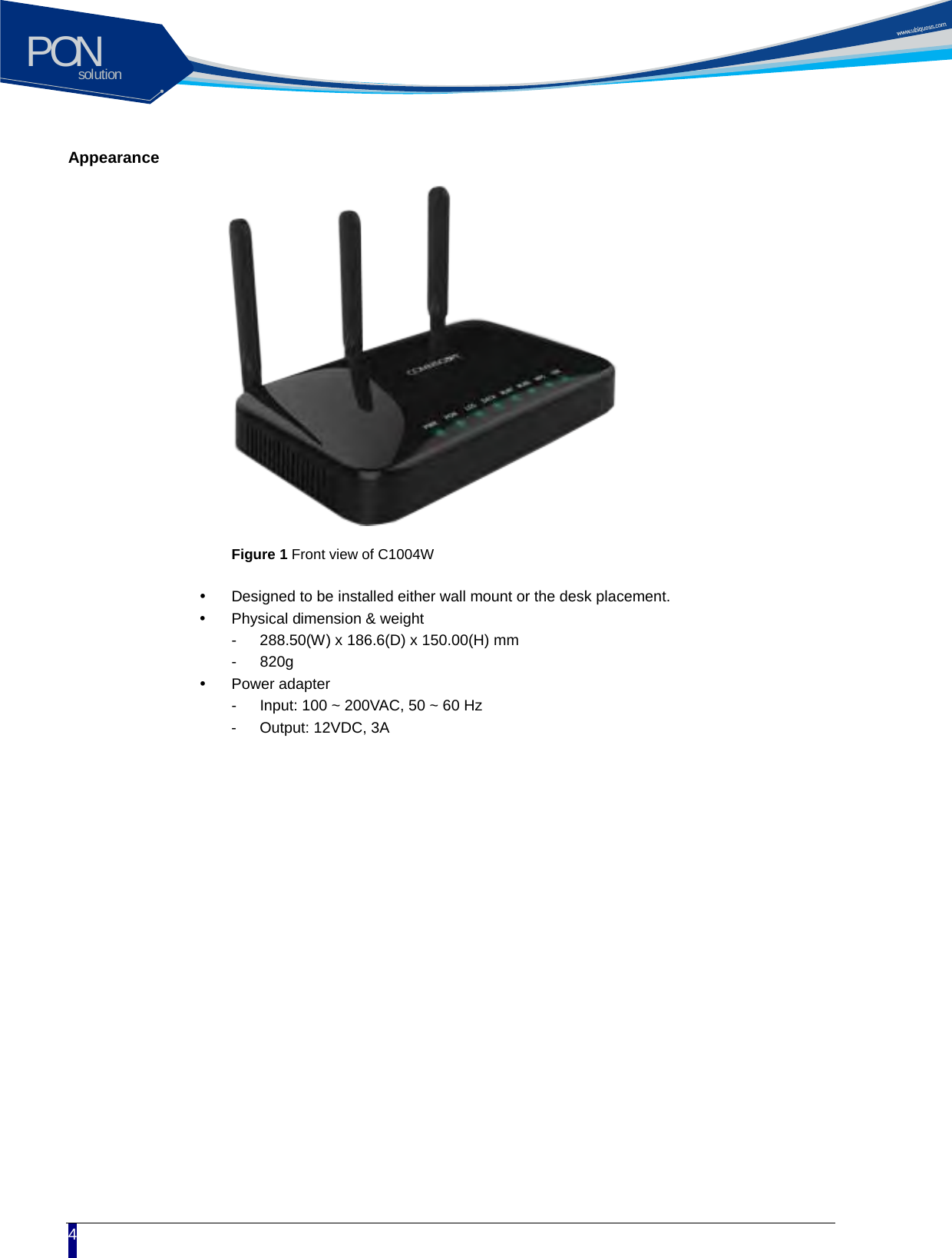 Commscope Of North Carolina C1004w 10g Gepon Onu User Manual C604gr