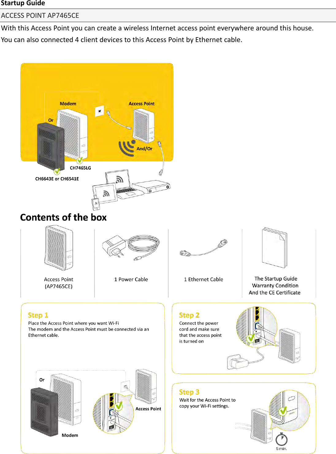 Page 1 of Compal Broand Networks AP7465 Wireless Access Point User Manual 