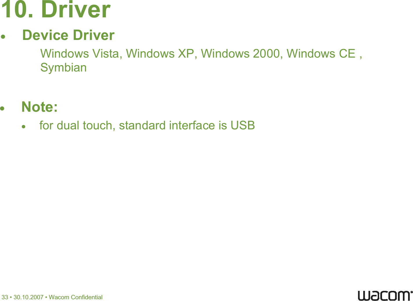 10. DriverxDevice DriverxNote:xNote:x 