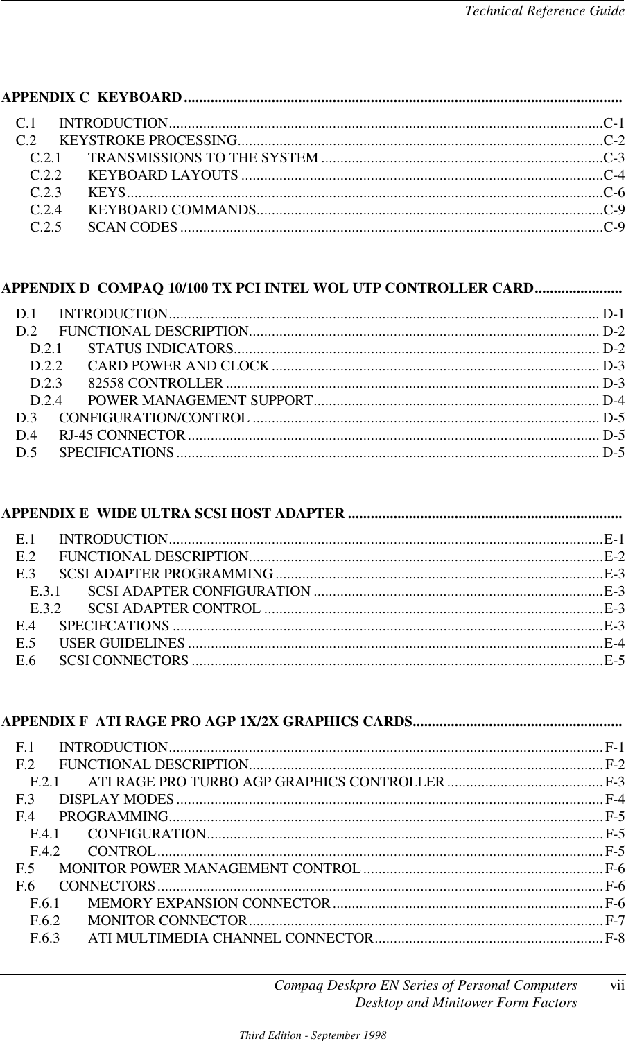 Compaq Deskpro En Series Users Manual Technical Reference Guide