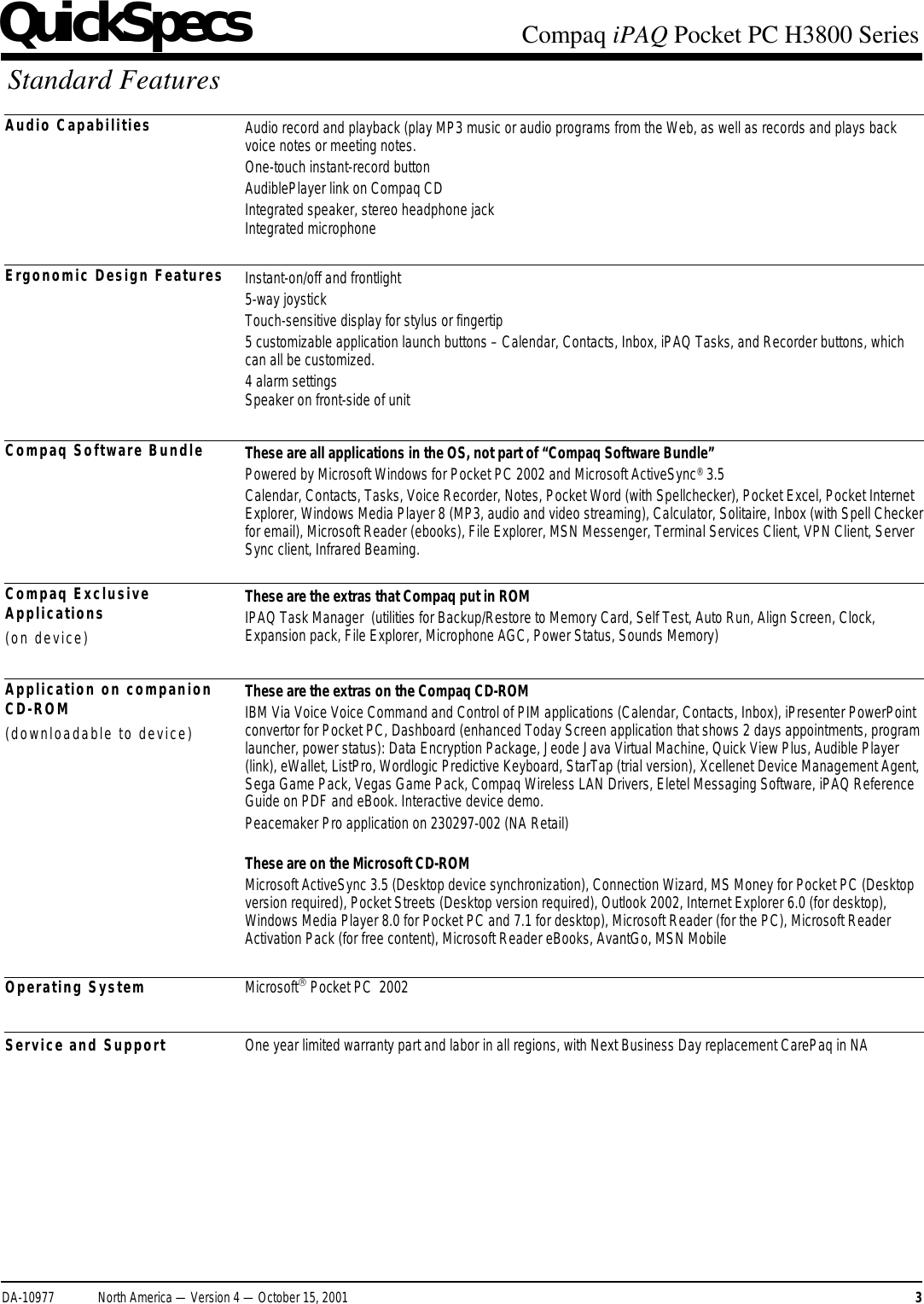 Page 3 of 5 - Compaq Compaq-Ipaq-H3800-Users-Manual-  Compaq-ipaq-h3800-users-manual