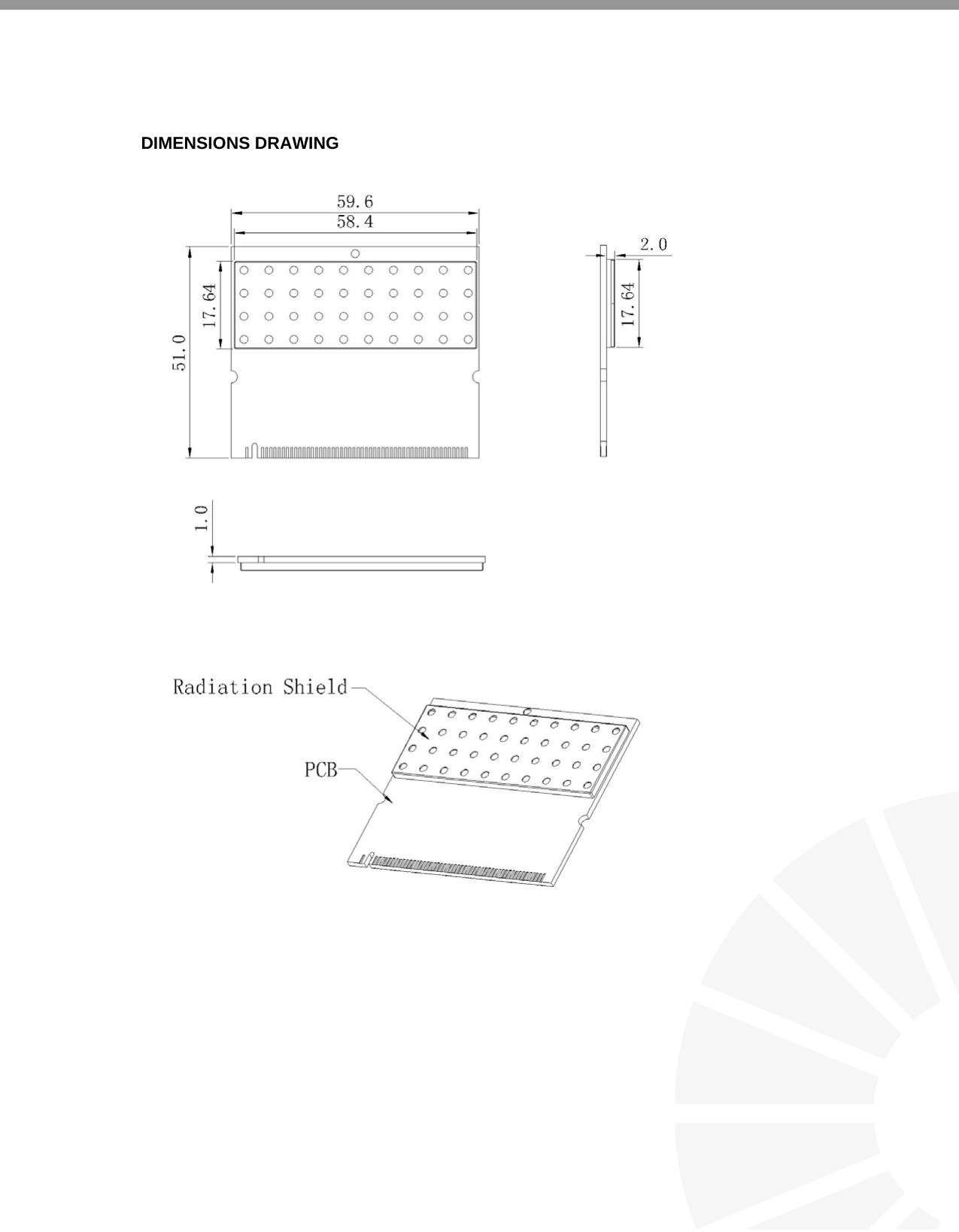       DIMENSIONS DRAWING                    