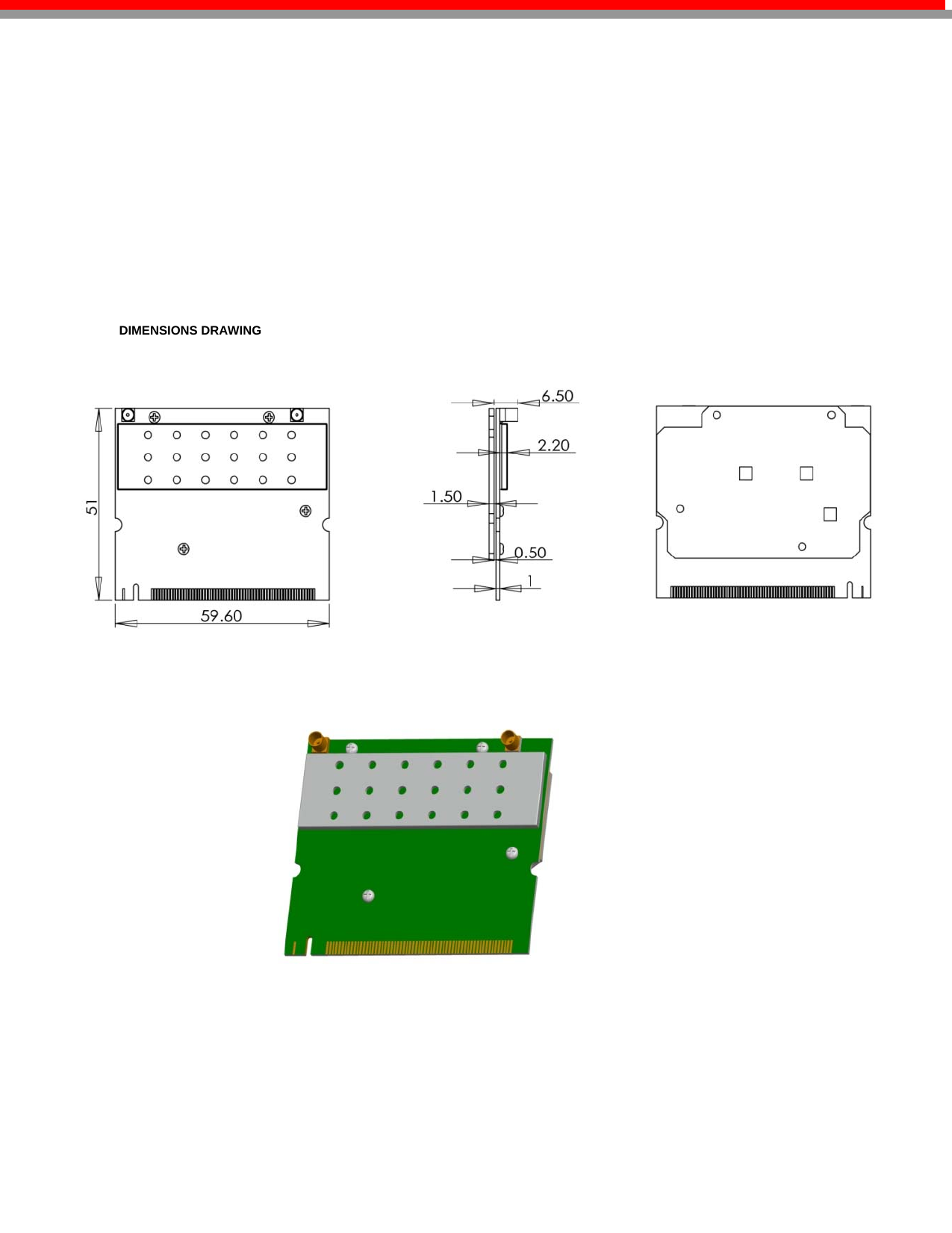               DIMENSIONS DRAWING                