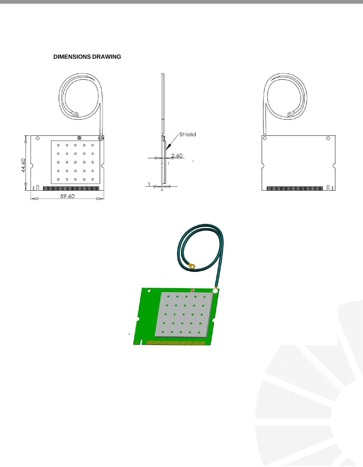       DIMENSIONS DRAWING                    