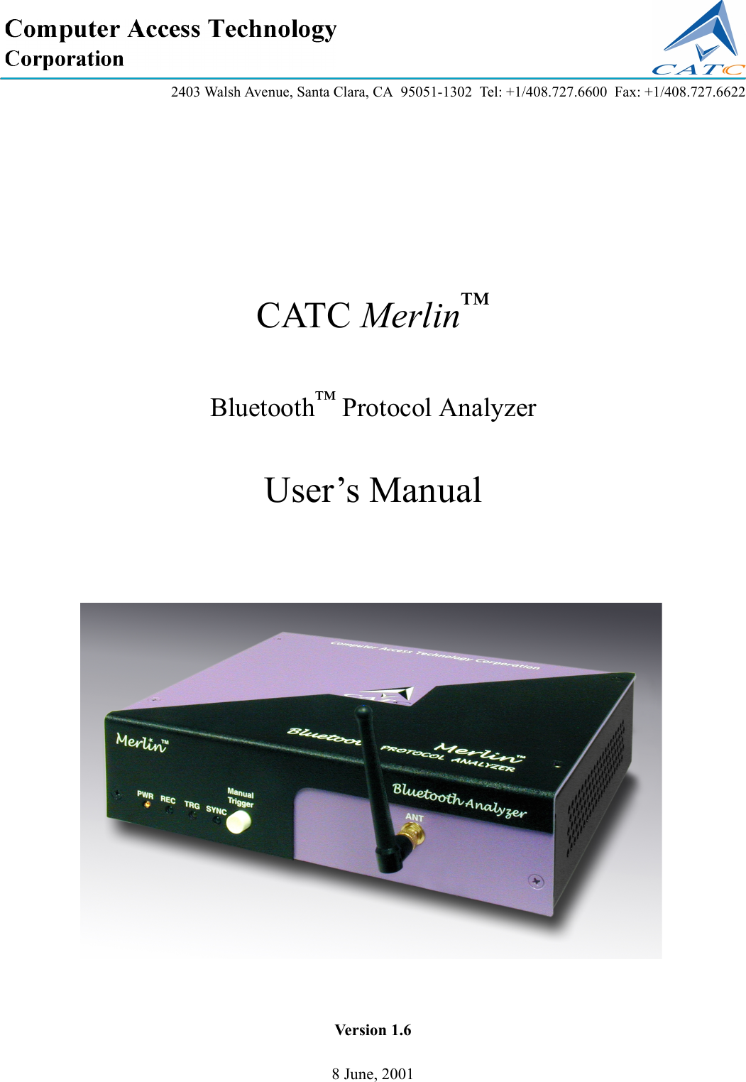 Computer Access Technology Mrln A128 Bluetooth Protocol Analyzer User Manual 01 Merlin