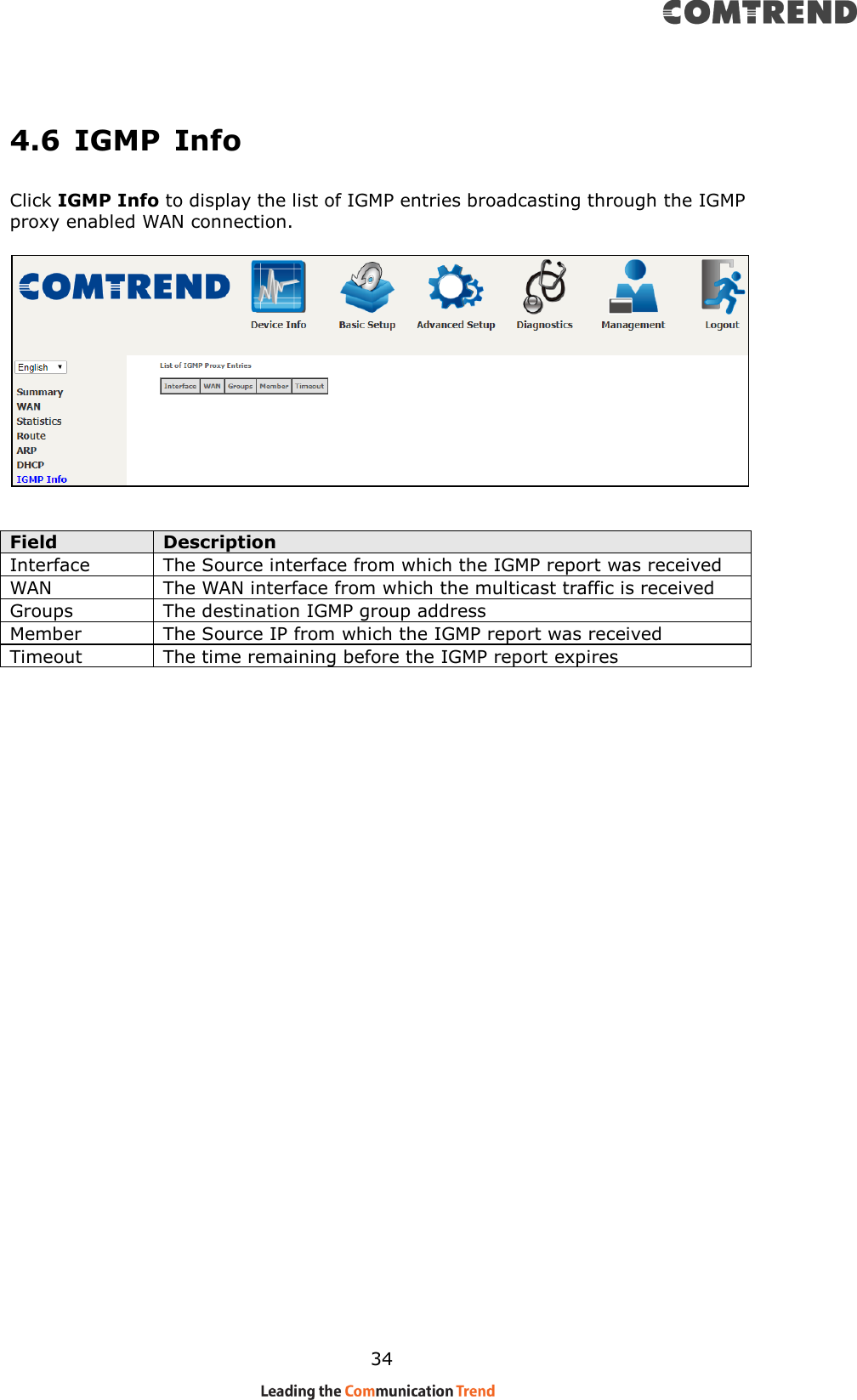 Page 35 of Comtrend VR3063U Home Gateway User Manual CT 5374