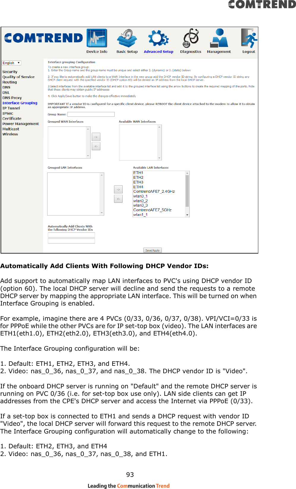 Page 24 of Comtrend VR3063U Home Gateway User Manual CT 5374