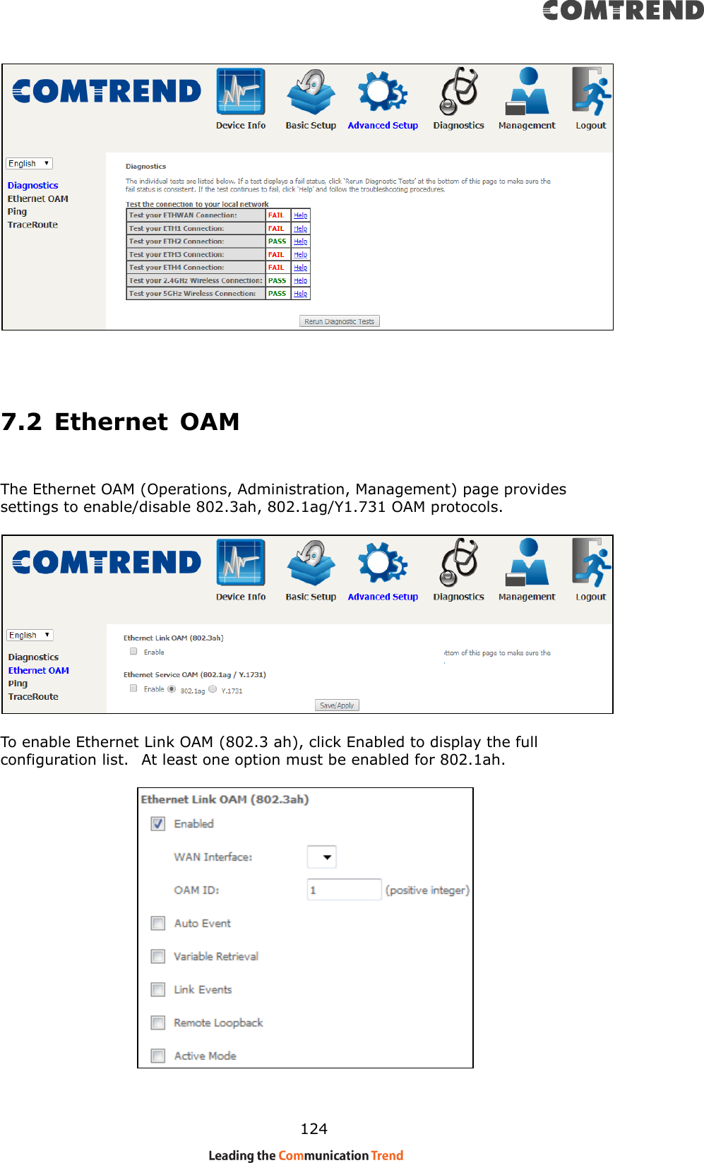 Page 55 of Comtrend VR3063U Home Gateway User Manual CT 5374