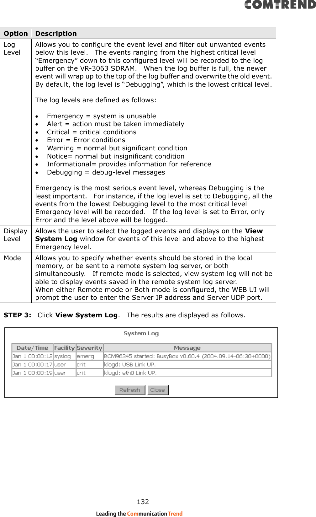 Page 63 of Comtrend VR3063U Home Gateway User Manual CT 5374