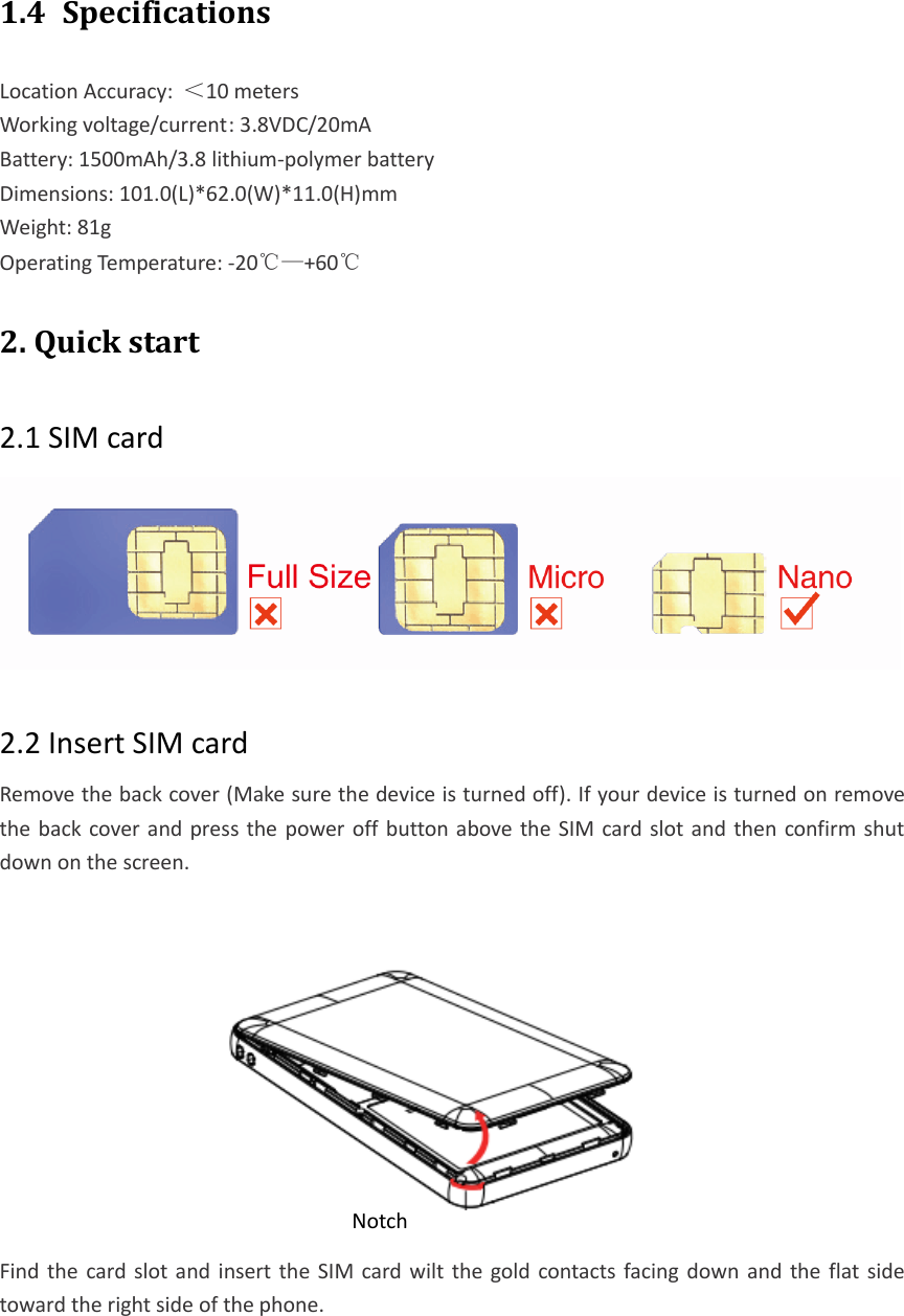 Page 3 of Concox Information Technology GK310 Personal GPS Tracker User Manual Student Card Phone