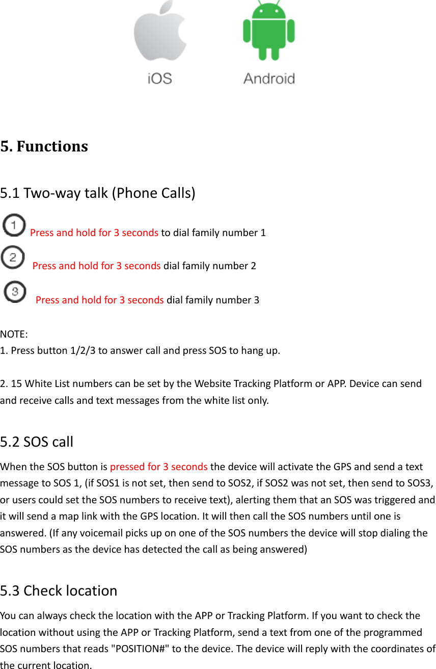 Page 6 of Concox Information Technology GK310 Personal GPS Tracker User Manual Student Card Phone