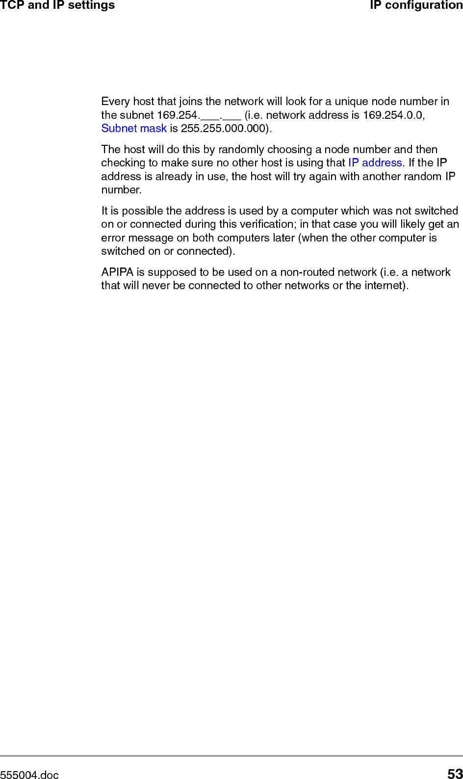 54 preliminary 3TCP and IP settingsIP configuration