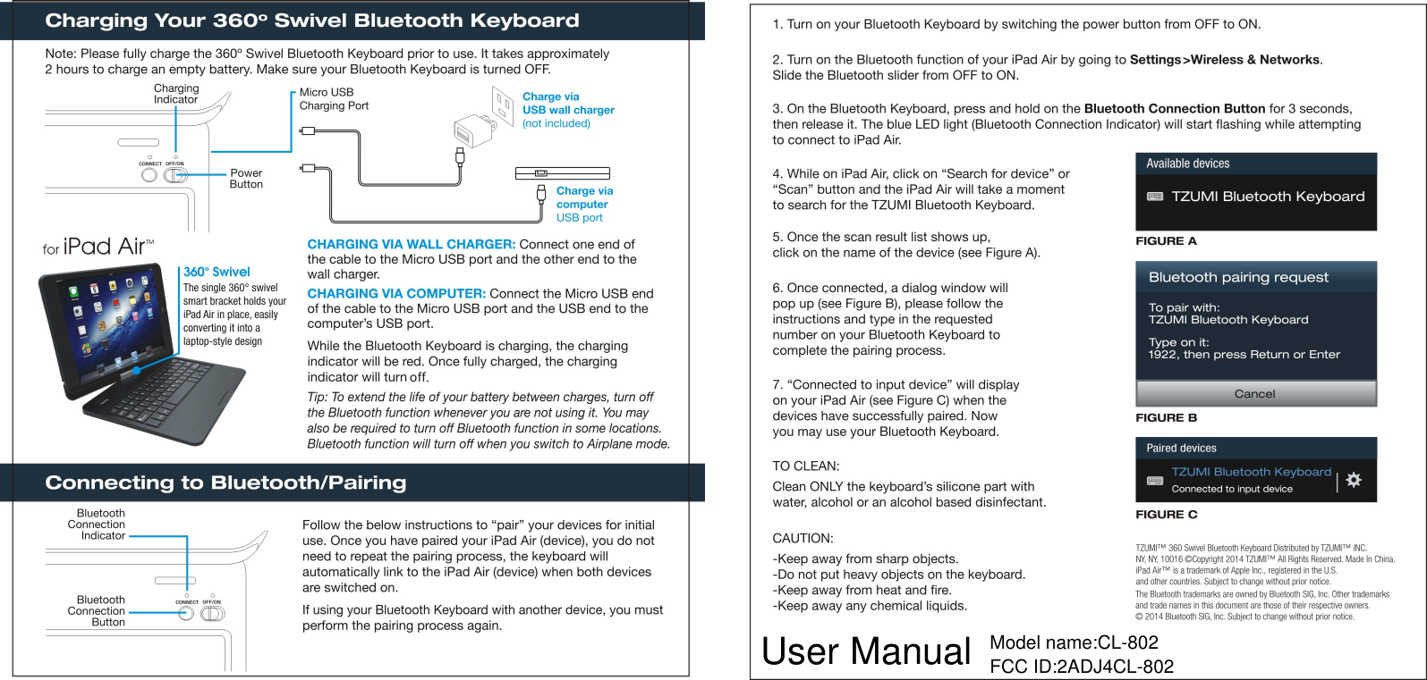 User Manual Model name:CL-802FCC ID:2ADJ4CL-802