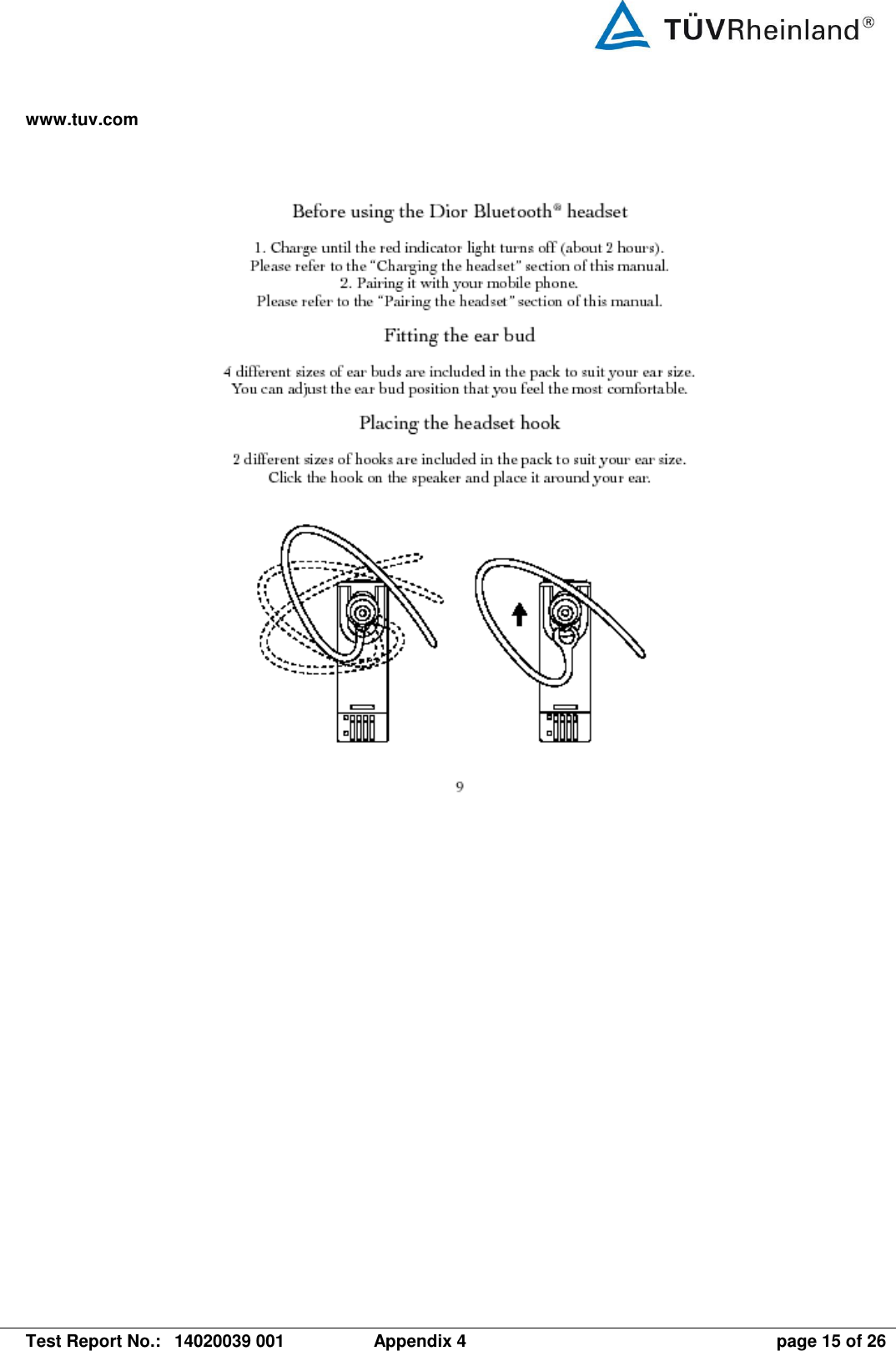 www.tuv.com   Test Report No.:  14020039 001  Appendix 4  page 15 of 26    