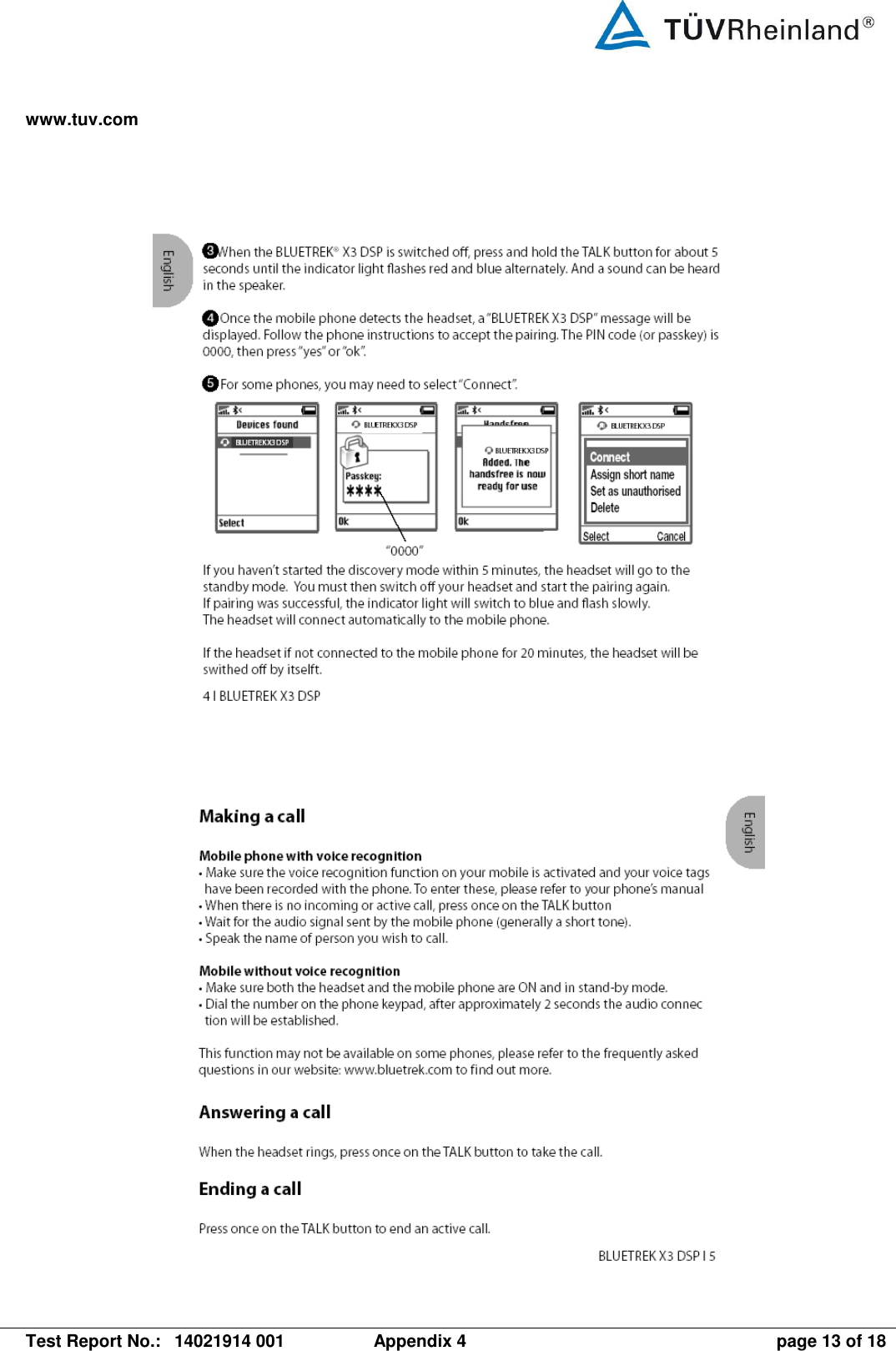 www.tuv.com   Test Report No.:  14021914 001  Appendix 4  page 13 of 18       