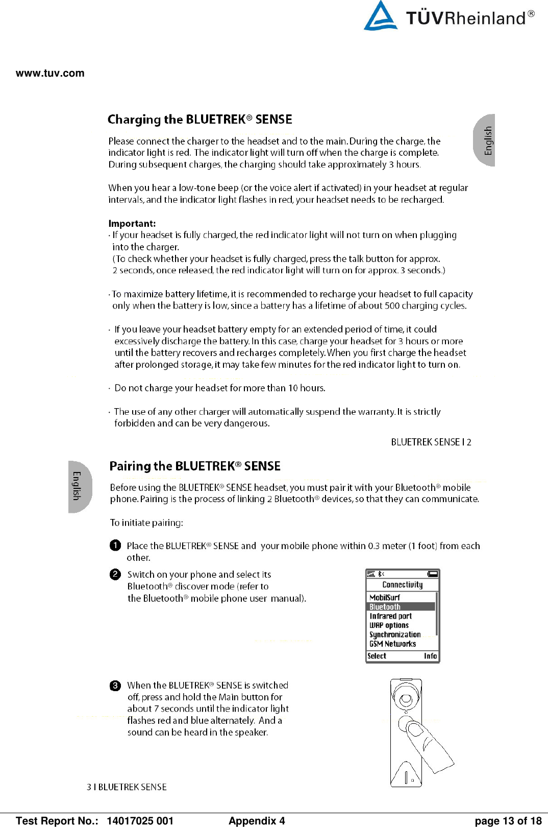 www.tuv.com   Test Report No.:  14017025 001  Appendix 4  page 13 of 18       