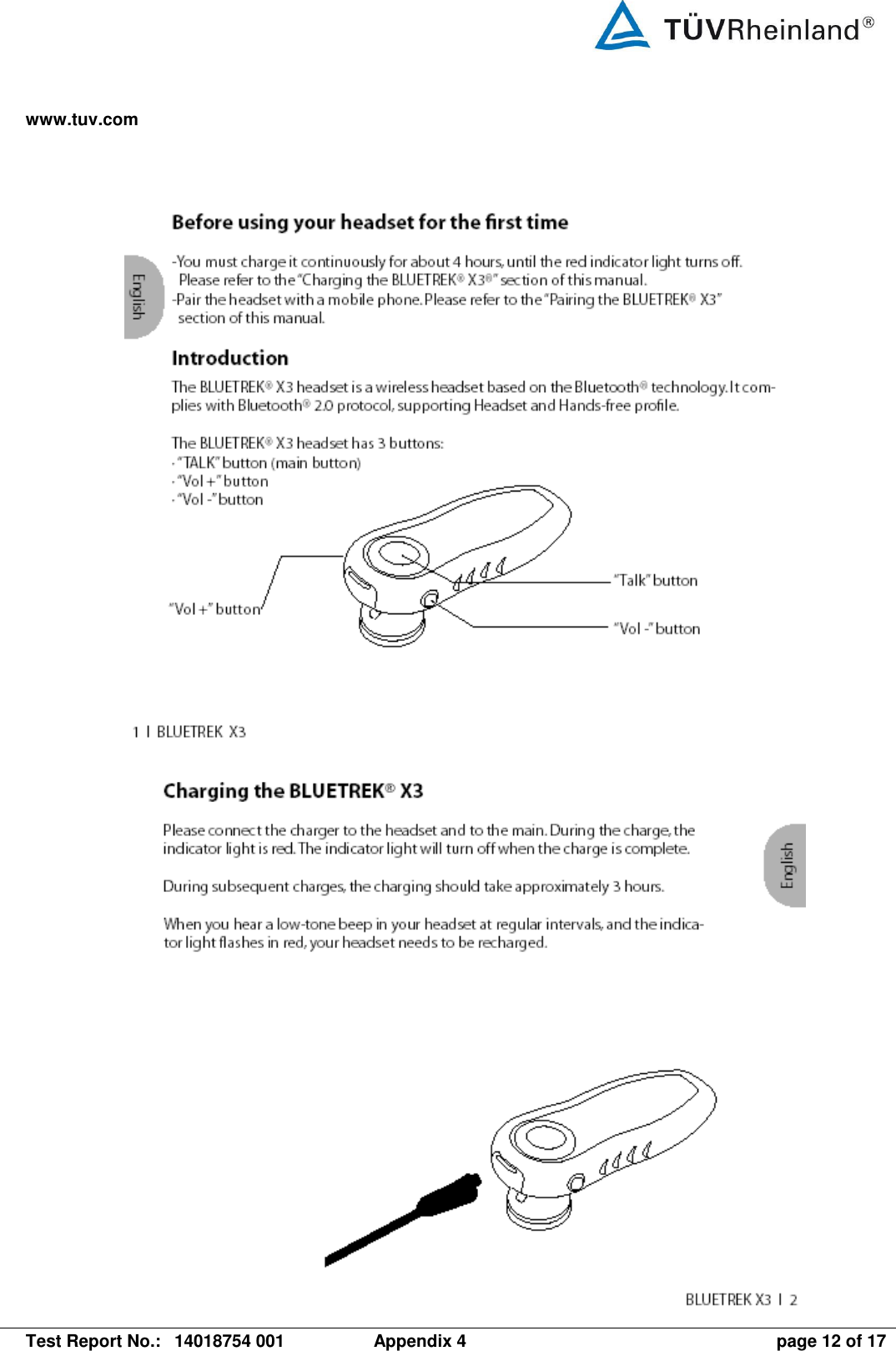 www.tuv.com   Test Report No.:  14018754 001  Appendix 4  page 12 of 17       