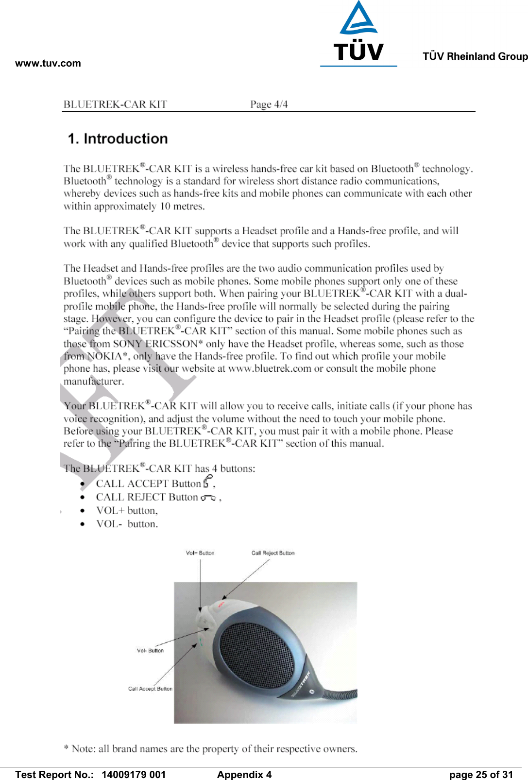 www.tuv.com   Test Report No.:  14009179 001  Appendix 4  page 25 of 31 