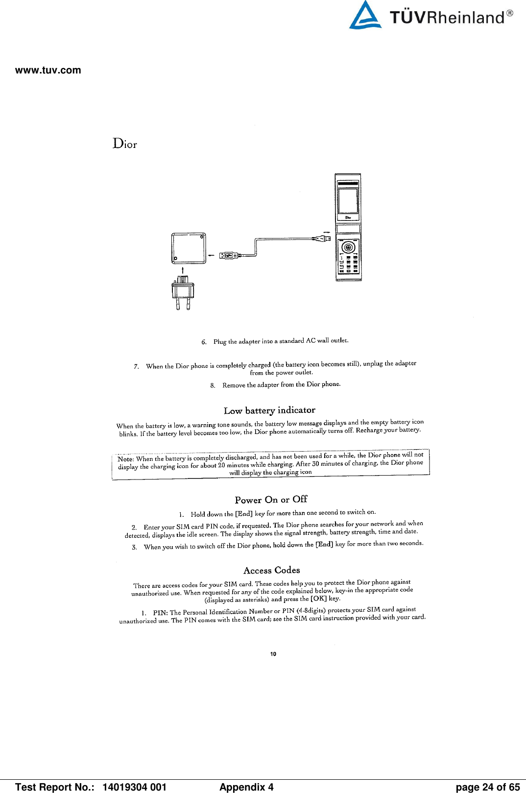 www.tuv.com   Test Report No.:  14019304 001  Appendix 4  page 24 of 65 