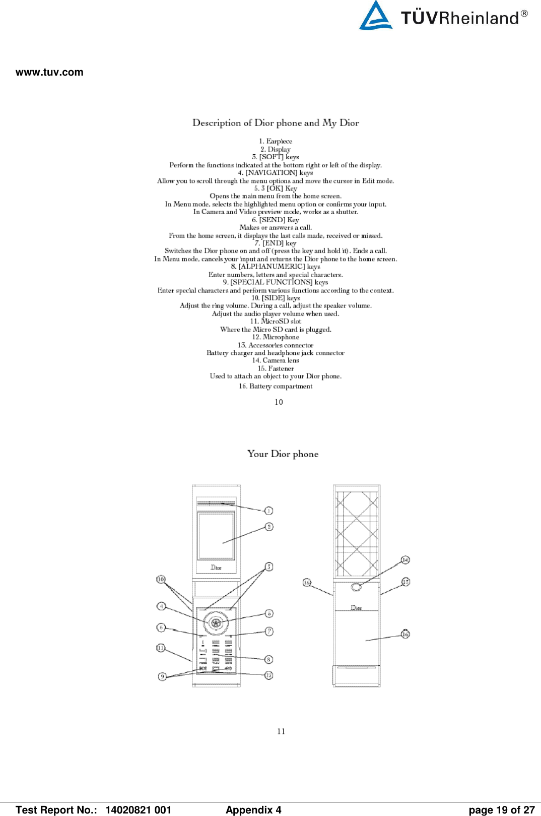 www.tuv.com   Test Report No.:  14020821 001  Appendix 4  page 19 of 27       