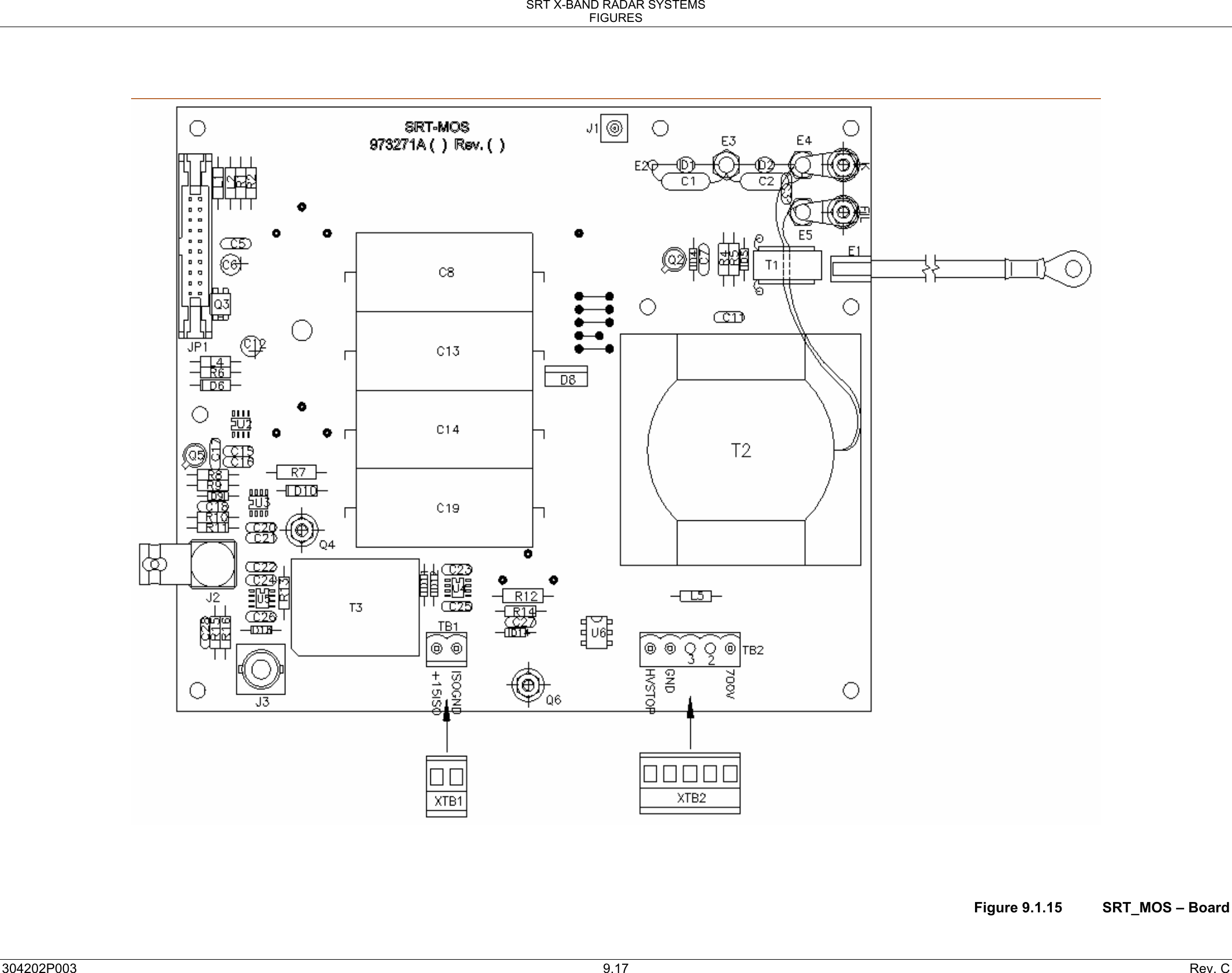 SRT X-BAND RADAR SYSTEMS FIGURES 304202P003  9.17  Rev. C         Figure 9.1.15  SRT_MOS – Board 