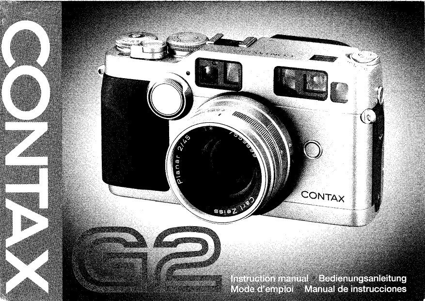 Contax G2 Users Manual Instruction