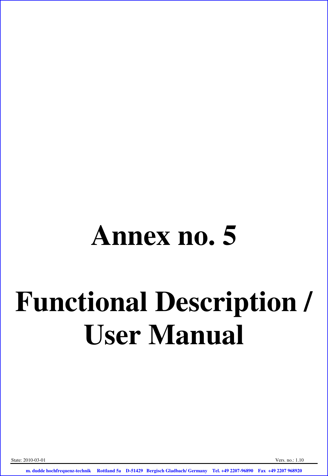 Page 1 of Continental Automotive Systems 284074 Vehicle Immobilizing System User Manual Annex No
