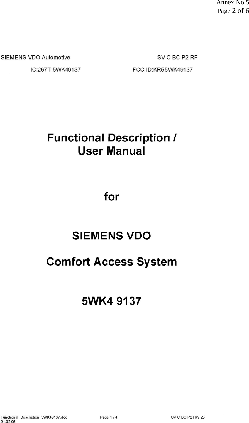 Annex No.5 Page 2 of 6 