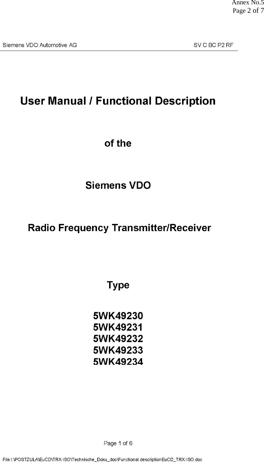 Annex No.5 Page 2 of 7 