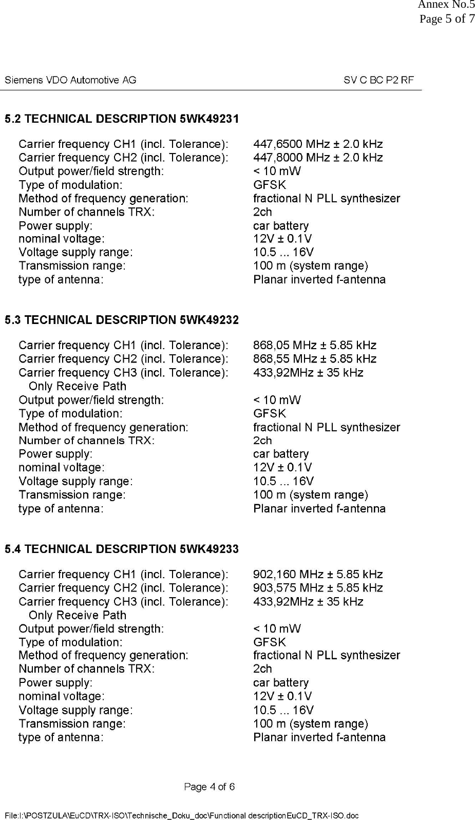 Annex No.5 Page 5 of 7 