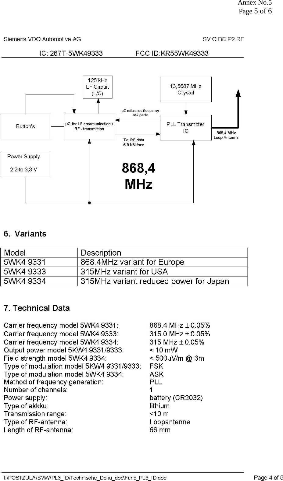 Annex No.5 Page 5 of 6 