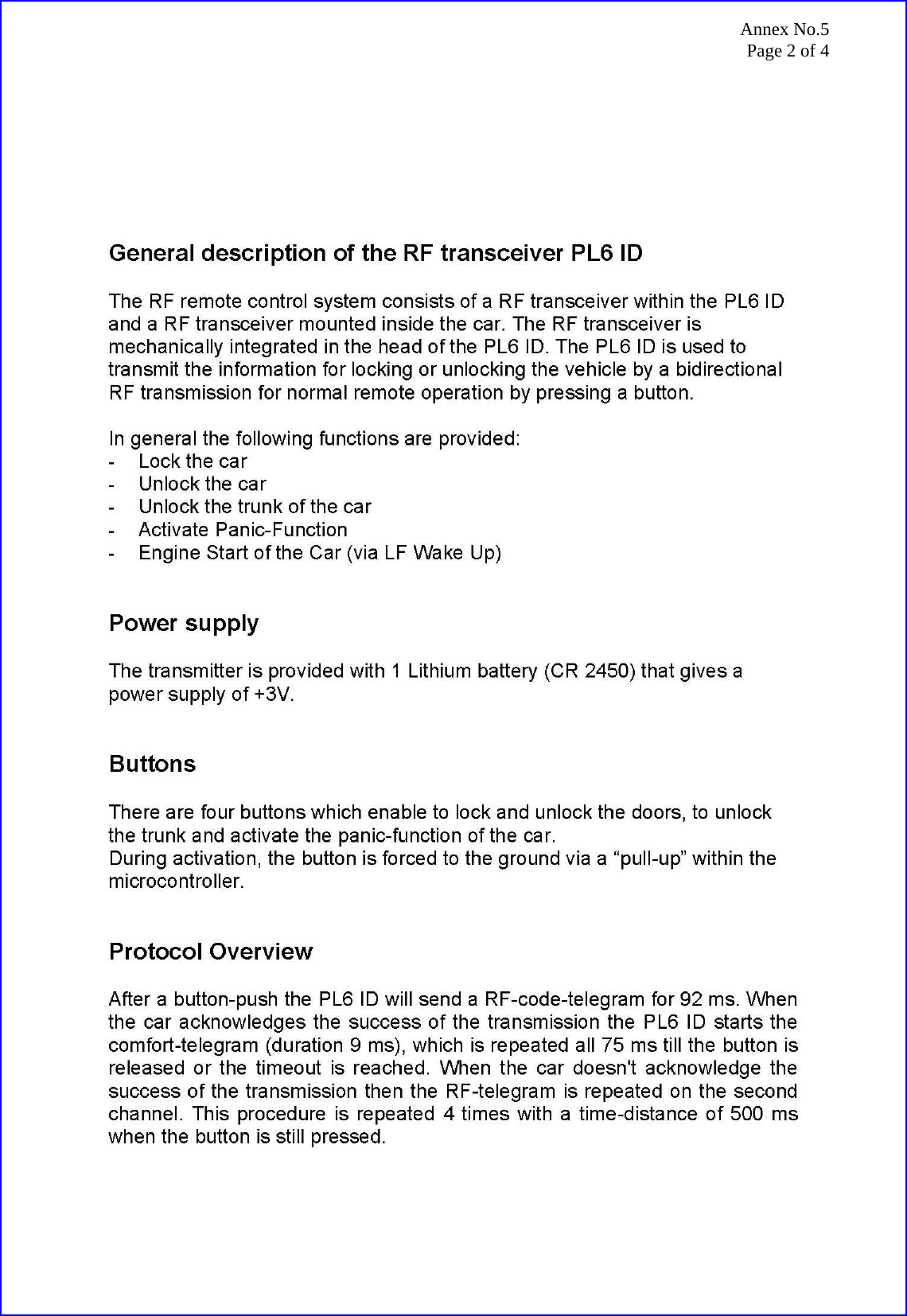 Annex No.5 Page 2 of 4   