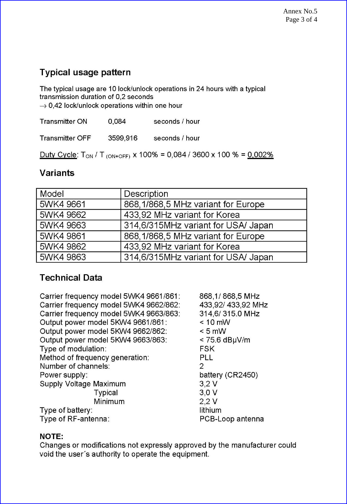 Annex No.5 Page 3 of 4   