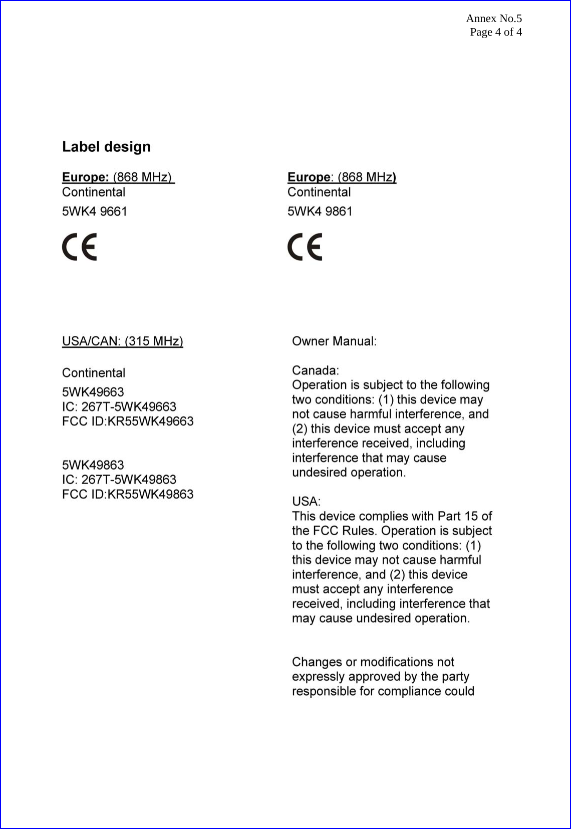 Annex No.5 Page 4 of 4   