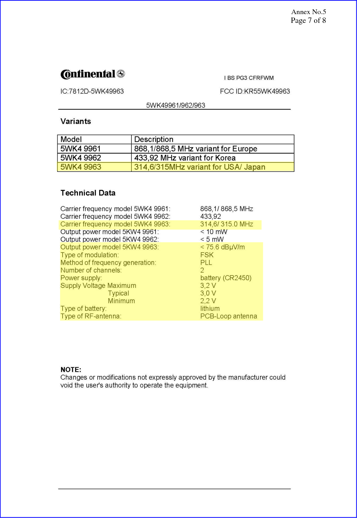 Annex No.5 Page 7 of 8   