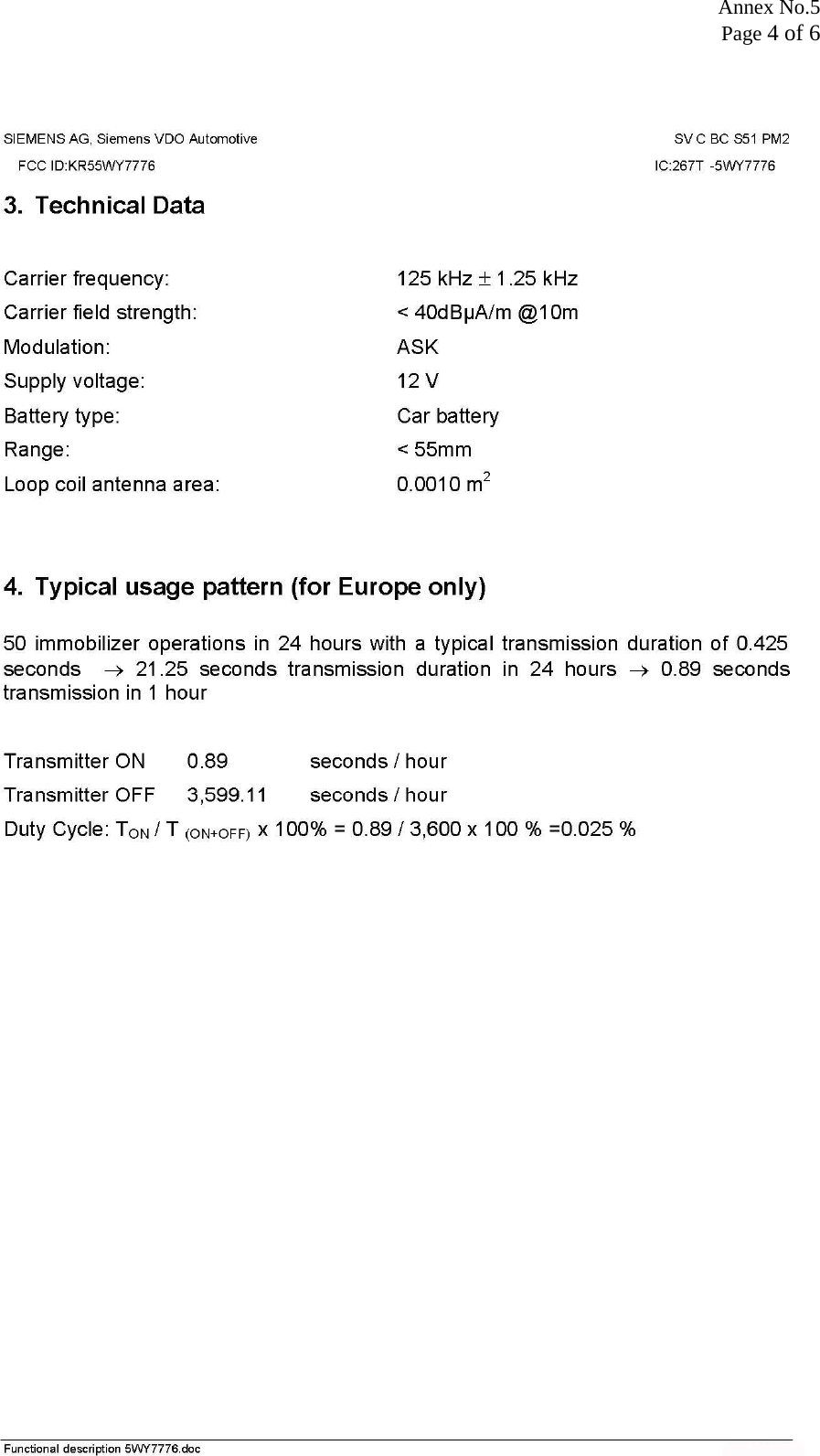 Annex No.5 Page 4 of 6 