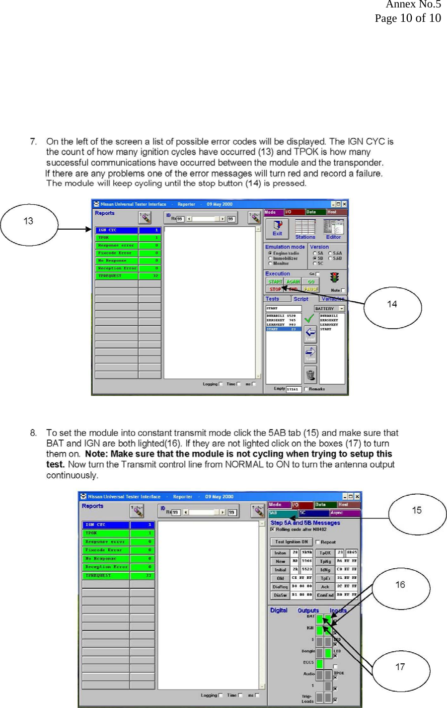 Annex No.5 Page 10 of 10  