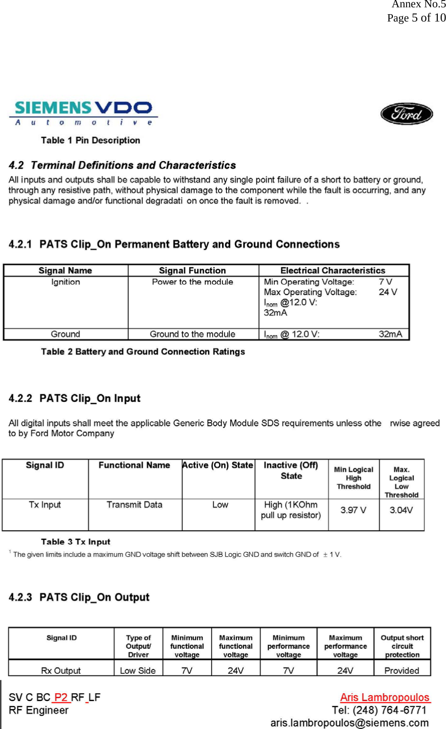 Annex No.5 Page 5 of 10 