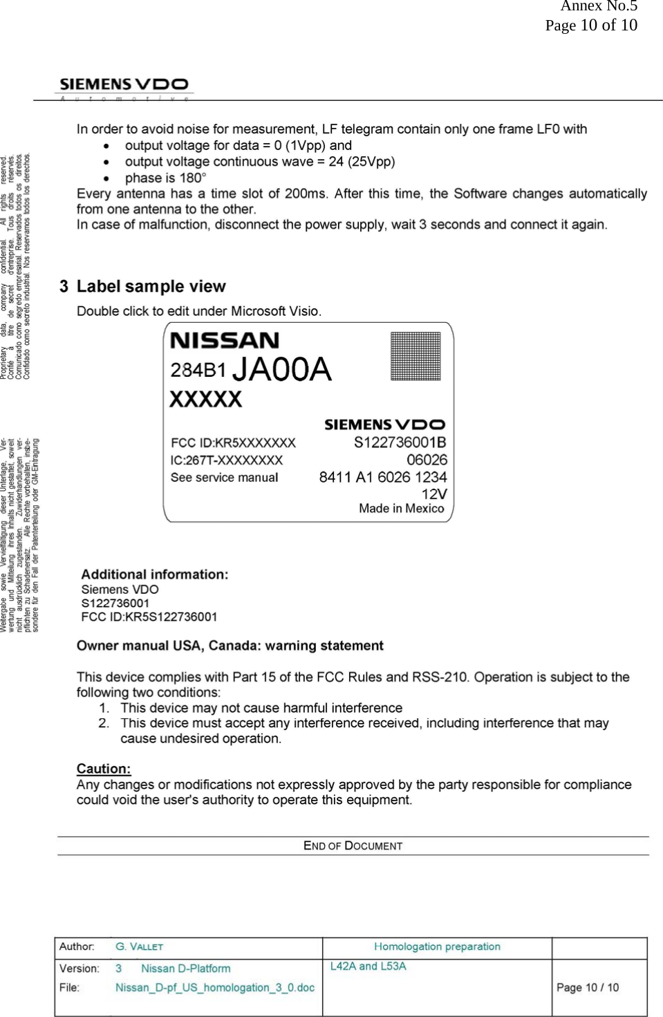 Annex No.5 Page 10 of 10  