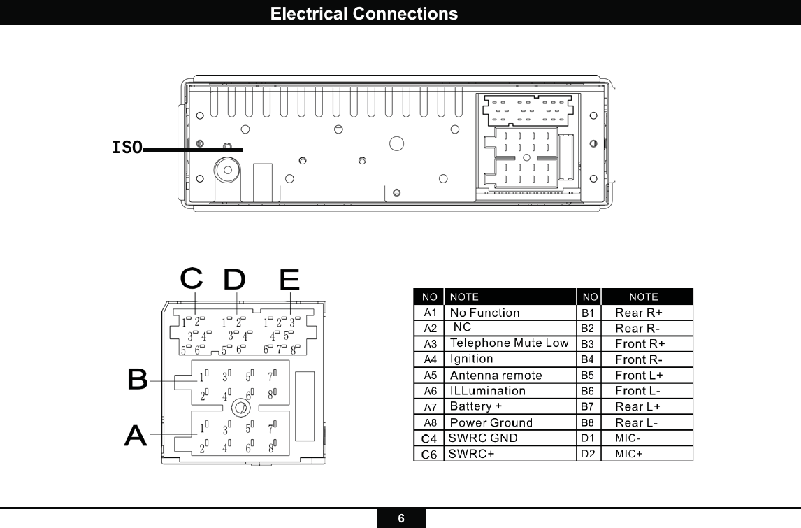 6Electrical ConnectionsISO